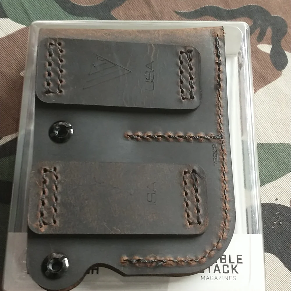 Double Adjustable, Double Stack Pistol mag pouch.
